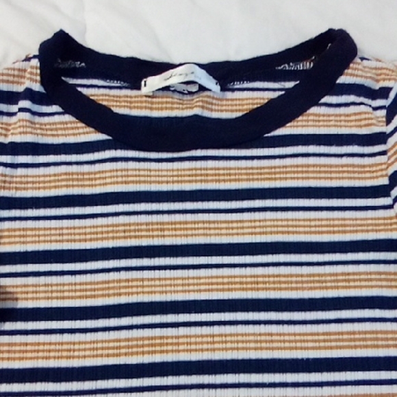 Striped Long Sleeve Top in Navy and White - Picture 3 of 9